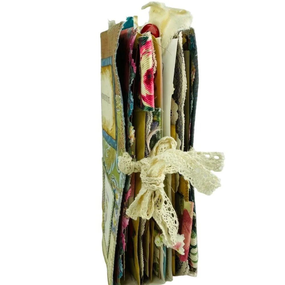 Handmade Junk Journal Blank 60 Pages Vintage Modern Mixed Pages Inc Ephemera u